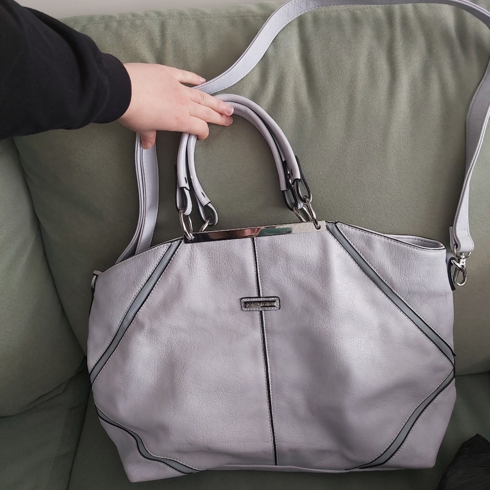 Blueish Grey Versatile Purse - Crossbody Bag + Handbag